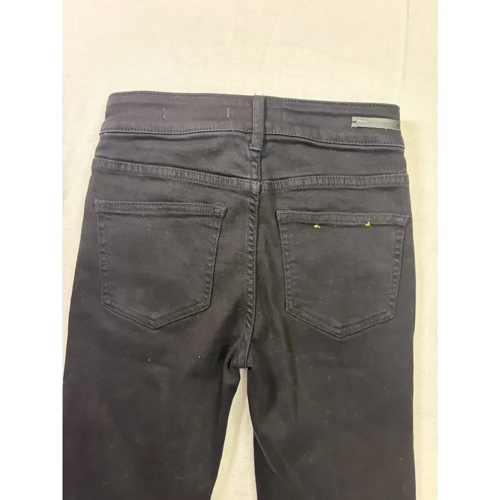 Pilcro Anthropologie Jeans Women’s Size 25 High Rise Bootcut Black Stretch Denim